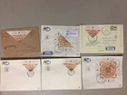 Six Israel covers with triangle stamps