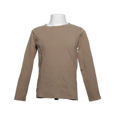 H&M, Langarmshirt, Größe: 122/128, Beige, Baumwolle, Einfarbig #Xve