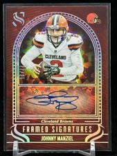 Panini Silhouette 2025 Framed Signatures Johnny Manziel Browns FS-JML Auto 22/25