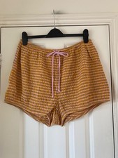 Free People Bloomer Shorts - Sofia Plaid - Orange / Rose Check - BNWOT