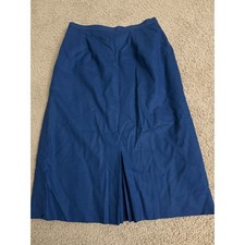 Vintage Pendleton Blue Skirt Size 12 Pure Virgin Wool Made in USA