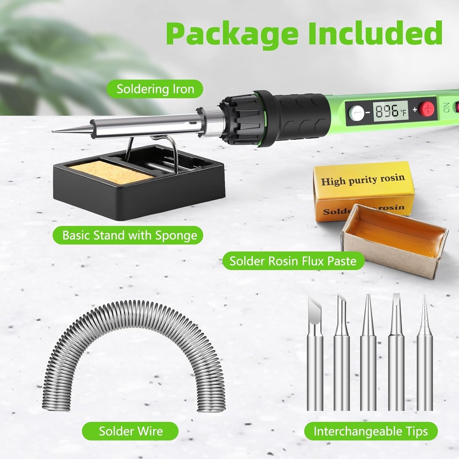 80W LCD Digital Soldering Iron Kit with Tips & Accessories