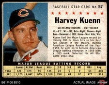 1961 Post Cereal #57 Harvey Kuenn  Hand cut - Indians SHORT-PRINT 3 - VG