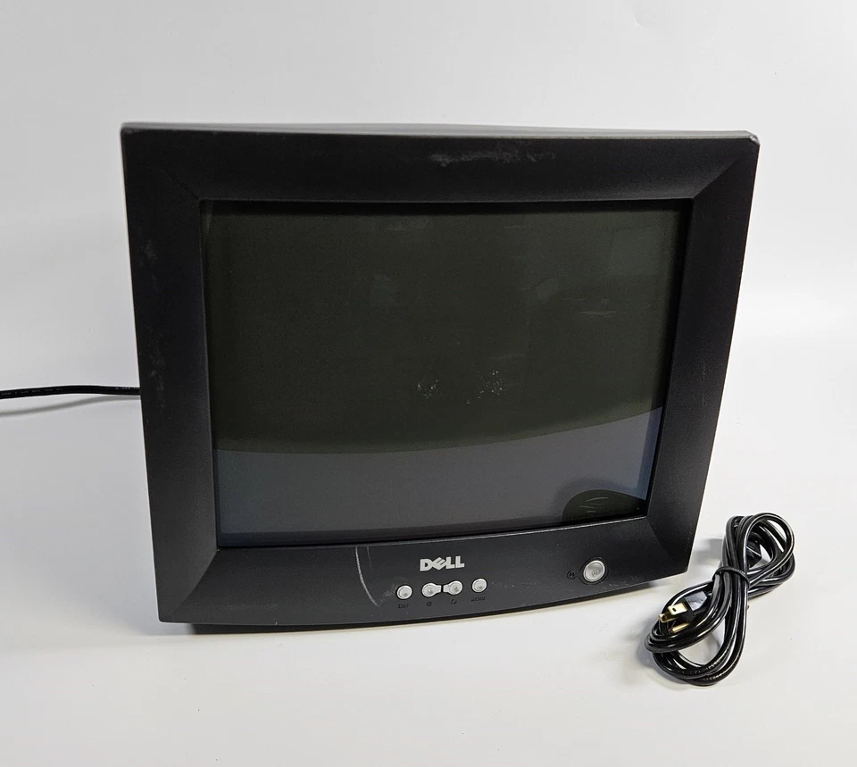 Dell E773c 17" VGA CRT Desktop Comp Monitor 1280x1024 Retro Gaming -No Base - Image 4 of 4