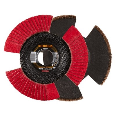 10 x RHODIUS Fächerschleifscheibe Fächerscheibe VISION SPEED Ø 125 mm Korn 60
