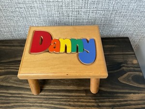 Hollow Woodworks Wooden Name Step Stool Puzzle DANNY