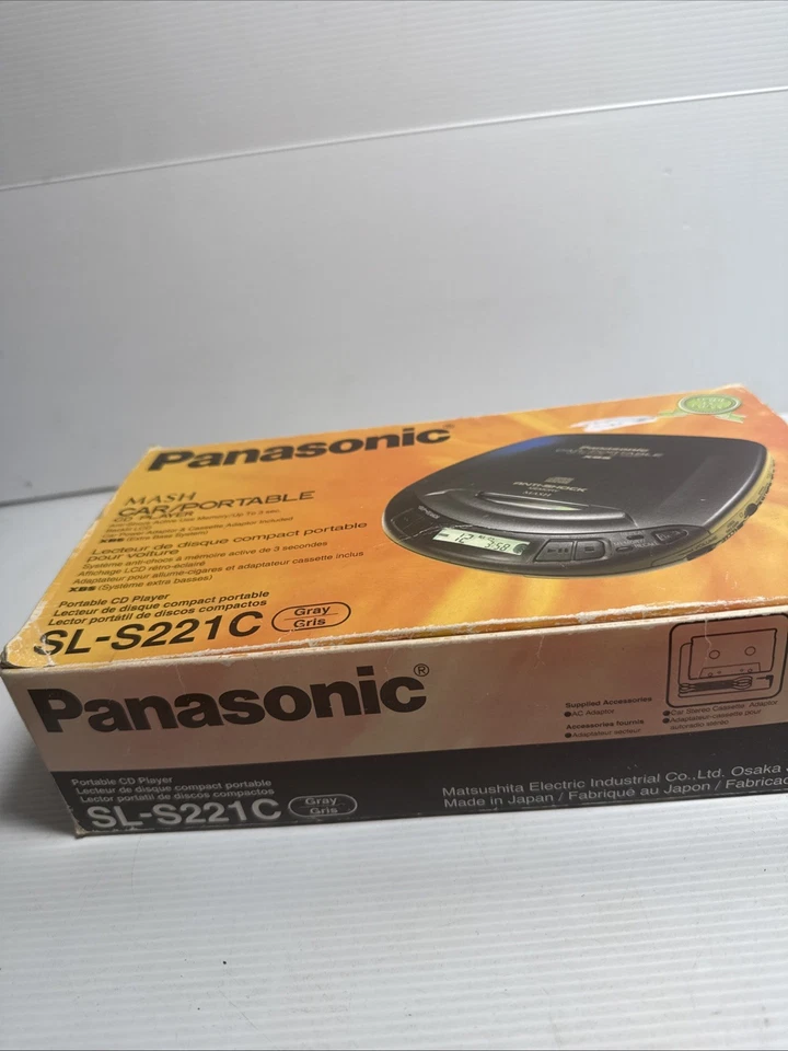 Panasonic Car/Portable CD Player SL-S221C Anti Shock Discman Vintage Working