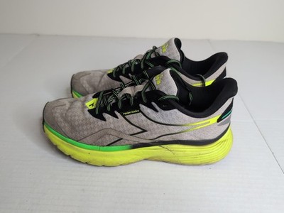 Diadora Equipe Nucleo Mens Shoes Sz 11.5 Running Athletic Silver Yellow Sneakers
