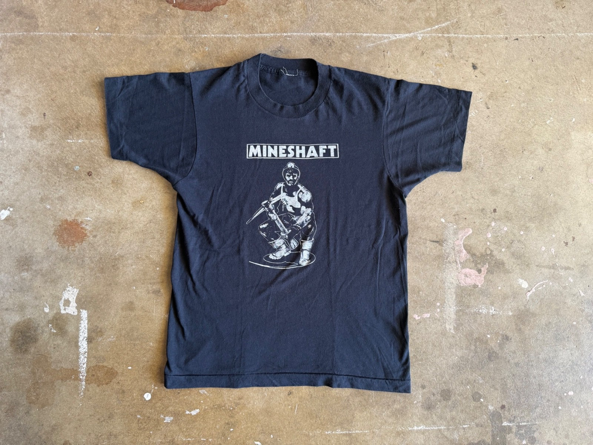 70s - 80s VINTAGE THE MINESHAFT NYC GAY & LEATHER BAR T-SHIRT SZ M