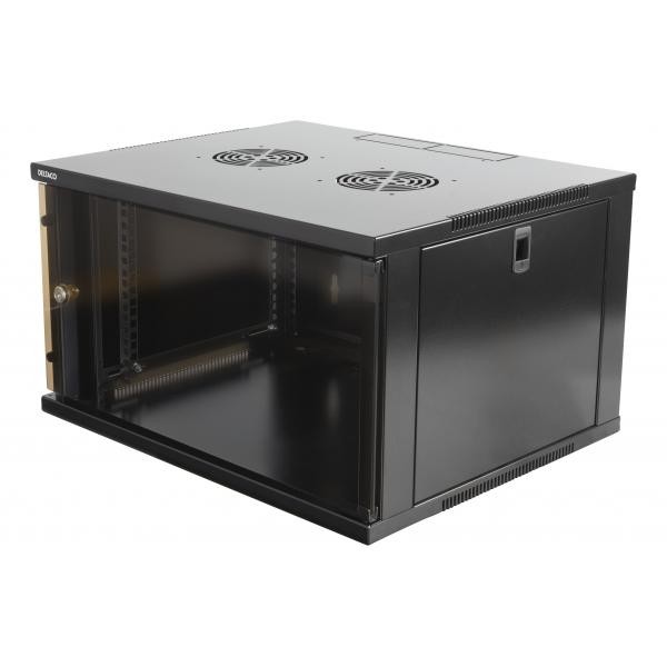 Deltaco 19-5406B rack 6U Rack indipendenti Nero (DELTACO 19-5406B - kabinet - 6U
