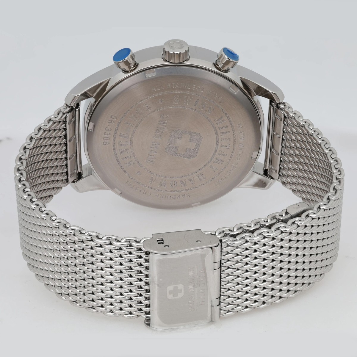 週末セール】SWISS MILITARY HANOWA MILITARY-306 Swiss Military Hanowa Stainless-Steel Blue Dial Quartz Mens Watch