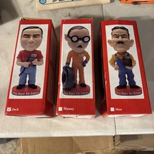 Pep Boys Vintage Bobblehead First Edition 7" in BOXES * MANNY, MOE & JACK - MINT