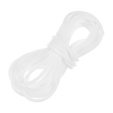 5.5 Yards 3mm Hollow Pipe Tubing Rubber Cord with 1.5mm Hole for DIY, White