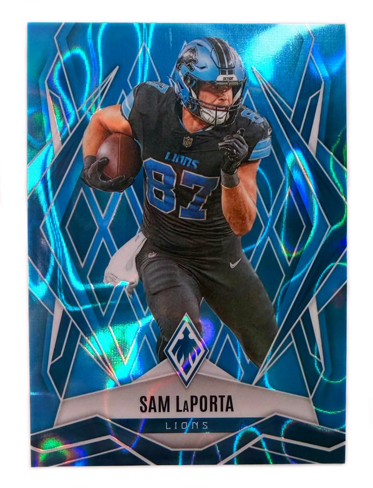 2025 Panini Phoenix Sam LaPorta #44 Aqua Lava /325 COLOR MATCH
