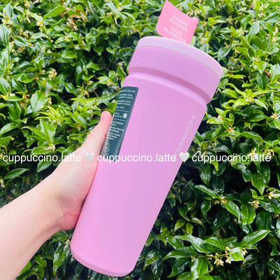 NWT Starbucks Matte Cherry Blossom Sakura Pink Soft Touch Leak