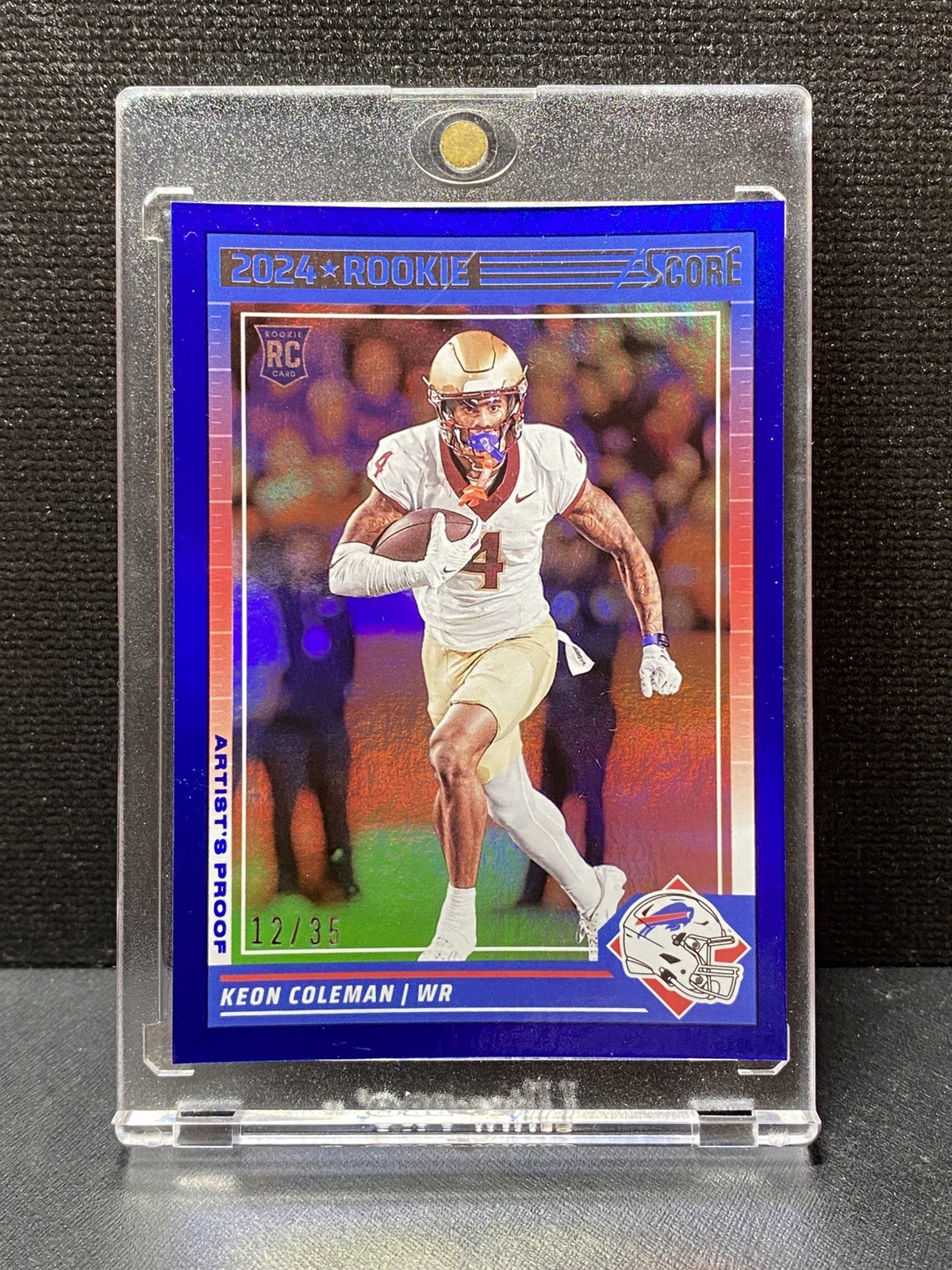 2024 Score Keon Coleman Rookie Artist's Proof Blue #12/35 SP RC #337 BILLS