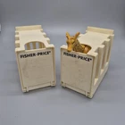 Vtg 1975 Fisher Price Adventure People Wild Animal Safari 2 Cages And A Giraffe
