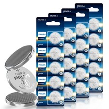 PHILIPS CR2450 3V Lithium Battery 20 Pack Leak-Proof Child-Safe Car Key Fob