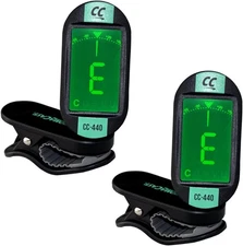 ChromaCast CC-440 Clip On Chromatic Tuner, Surf Green, 2 PACK, Green 