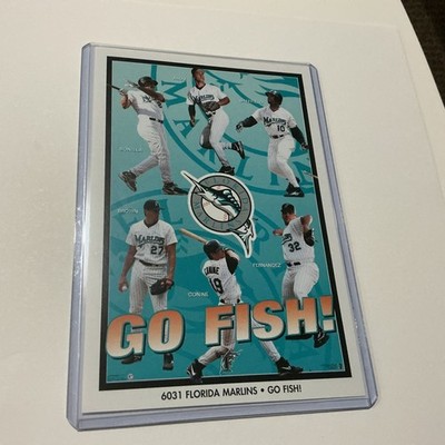 Vintage Florida Marlins  Go Fish  Sheffield Alou Bonilla Promo Poster 6 X 4