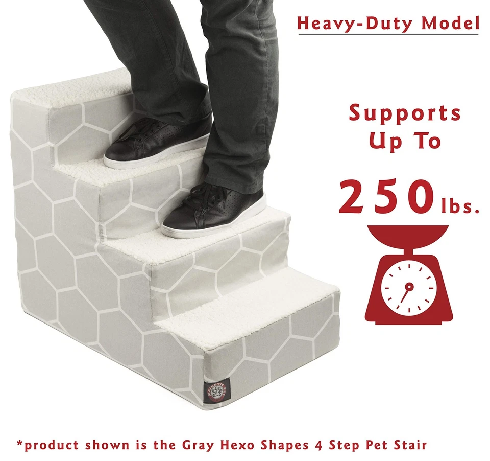 Majestic Pet 4 Step Portable Dog Stairs for Small Dogs to get on Bed Supports... - Image 2 of 4