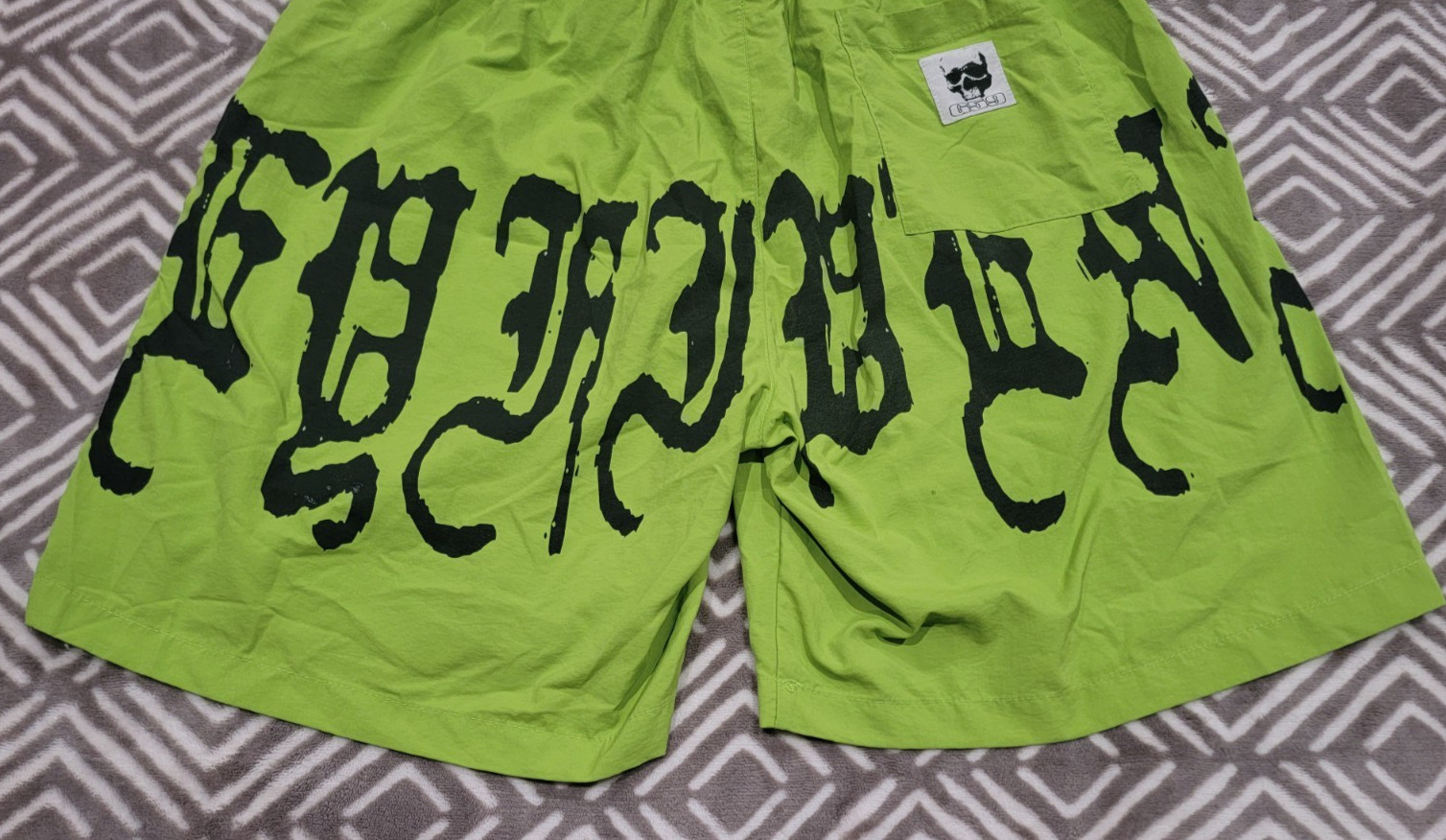 G59 Grey Five Nine Records Shorts Size Men Size Medium Green Nylon Suicideboys