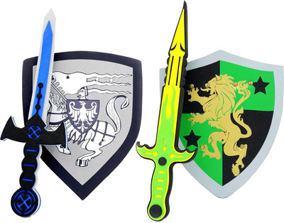 Powertrc Sword and Shield Play Set | Unique Design | Foam Weapons | Kids Play Kn