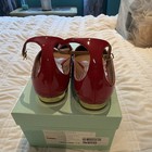 Aquazzura Red Patent Leather Pointed Toe Ankle Strap Buckle Flats EU 40 — photo 9
