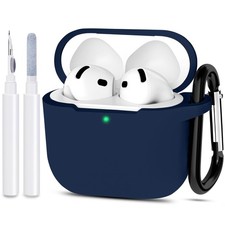 For Airpods 4 Case Cover 2024 with Cleaner Kit,Soft Silicone Protective Case for