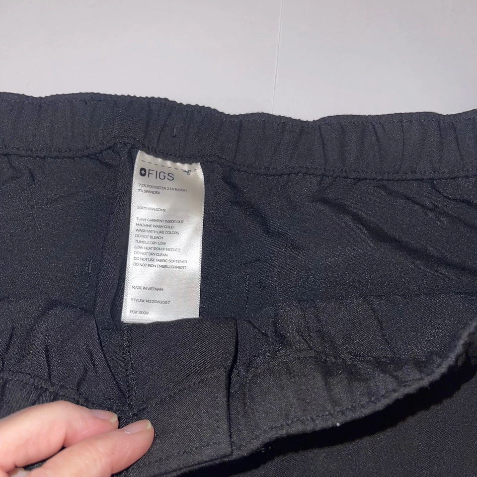 Pantalones Figs Technical Collection Para Hombre L Grande Carga Exfoliante Negro Cremallera Estilo Mosca Foto 3 de 3