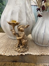 Standing Bunny Taper Candle Holder, Bronze, 6.5", by My Texas House NEW