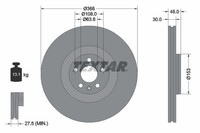 2 X Bremsscheibe Textar 92308905 FüR Volvo XC60 II