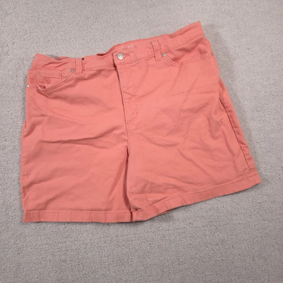 Pantalones Cortos Gloria Vanderbilt Mujer 18 Rosa Amanda Todo Around Efecto Adelgazante Algodón Foto 2 de 4