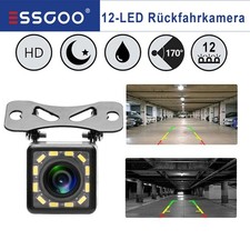 ESSGOO Rückfahrkamera LED 170°  Auto  Mit IR Nachtsicht Wasserdicht 12 HD Winkel