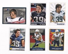 Danny Woodhead Panini NFL Sticker Collection (6) (2011-2016) PATRIOTS, CHARGERS
