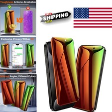 Privacy Screen Protector for iPhone 15 Pro Max Anti Spy 2 Pack Colorful Gradient