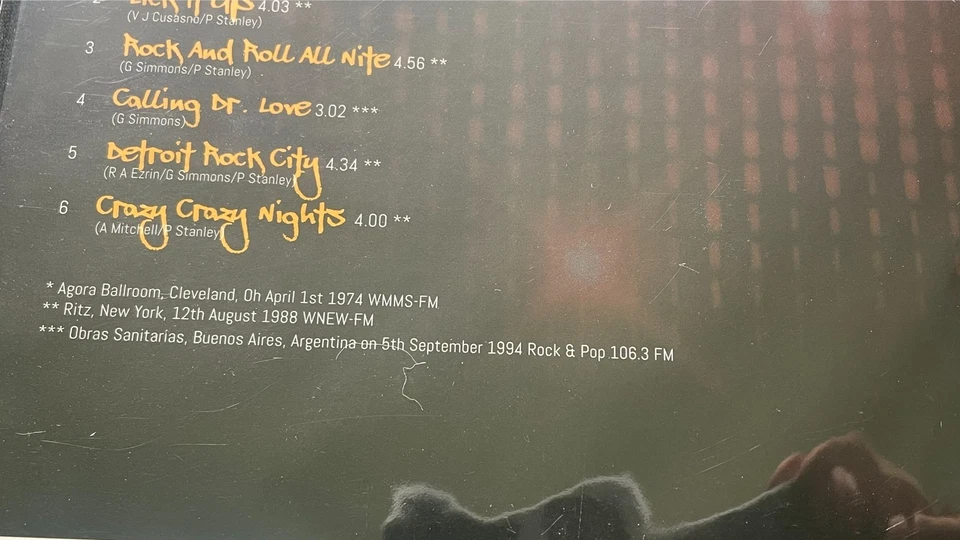 KISS - Crazy Crazy Nights Live... Awesome & Rare Vinyl New & Sealed Mint - Image 3 of 4