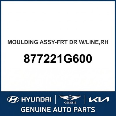 2006-2011 Kia Rio Zierleiste Baugruppe - FRT DR W/LINE OEM Neu 877221G600