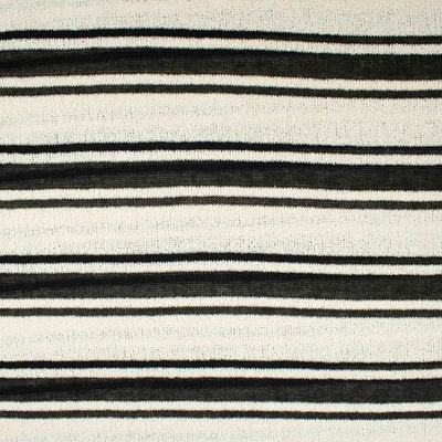 Strickstoff Jacquard Streifen schwarz Pullover Meterware (Preis=0,5m) - Bild 1 von 4