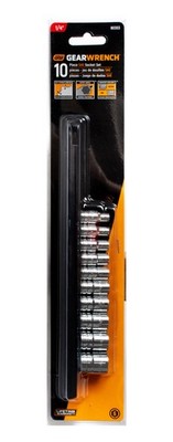 Apex Tool Group GearWrench 10PC 1/4'' Drive 6 Point Standard SAE Socket Set 80303