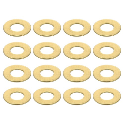 #ad 200Pcs Brass Flat Washer M4x9x0.5mm Brass Washer Assortment for Screws Bolts AU $16.43