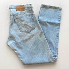 Vintage Levis 505 Jeans Mens 34 x 32 Denim Regular Fit Straight Leg 90s