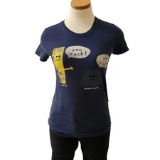 David & Goliath 'you rock, you rule' pun t shirt. Size M