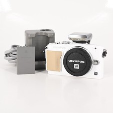Olympus Pen Lite E-PL5 16mp Mirrorless Digital Camera Body MFT White 989