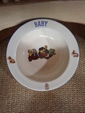Antique Ceramic Baby Bowl Dish Czech 5.5 X 2"