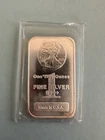 1 Troy Oz 999 Silver Bar Walking Liberty Made in USA Highland Mint Bar