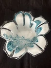 Murano style art glass bowl a fazzoletto (handkerchief) style vase or candy dish