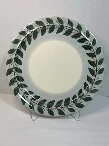 Hand-Painted Vintage Redwing Ardennes Stoneware Charger Chop Plate Green 12"