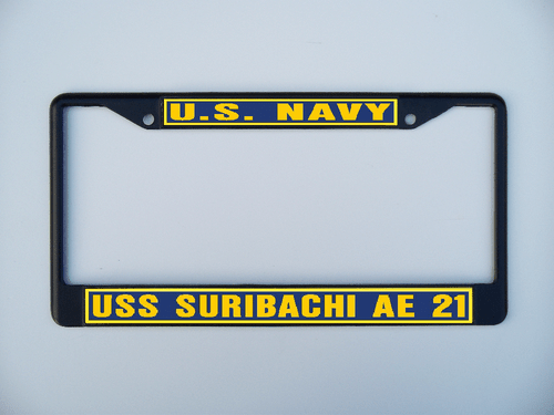USS SURIBACHI AE 21 License Plate Frame U S Navy Military Car-Truck-Motorcycle - Picture 6 of 11