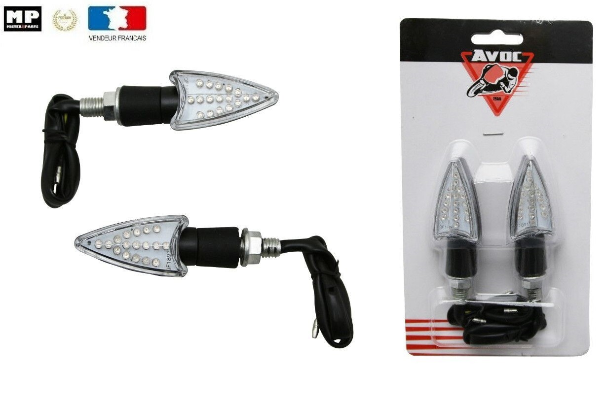 Clignotants LED moto universels 58mm feux indicateurs homologués